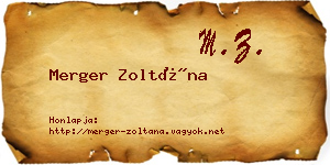 Merger Zoltána névjegykártya